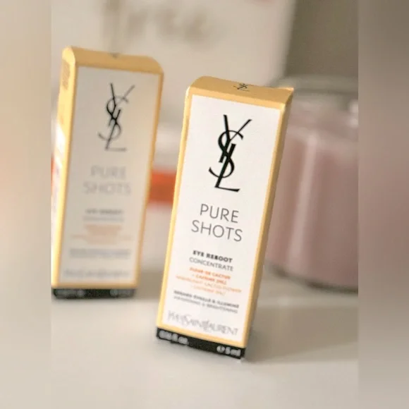 NIB bundle 2 YSL Yves Saint Laurent PURE SHOTS Eye Reboot Concentrate NEW - Picture 3 of 5